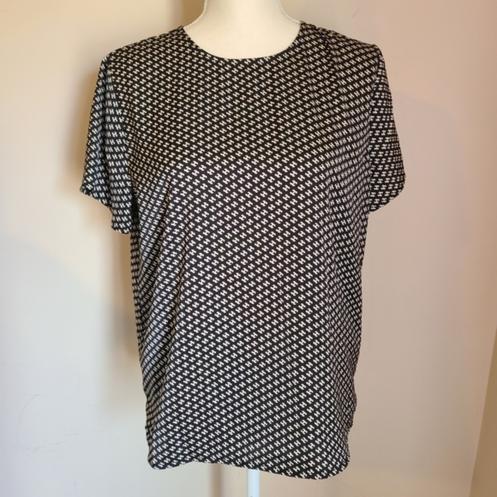 Banana‎ Republic Factory Store Women's Black Short Sleeve Blouse M